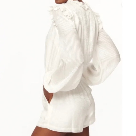 NEW CAMI NYC WHITE STRIPED ROMPER - Picture 7 of 12
